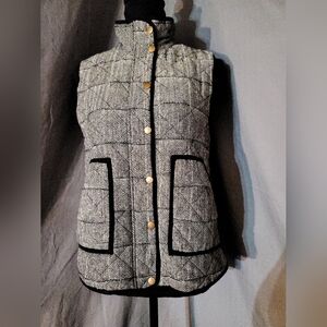 Women's Gray Quilted Vest